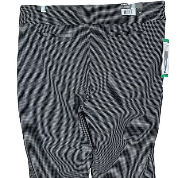 New Hilary Radley Pants Pull On Tummy Control Black White Check Women's XL - Picture 5 of 12